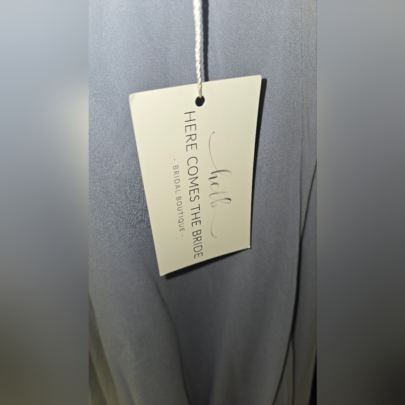 Windsor Blue Formal Gown Sweetheart Neckline Chiffon Size 16 Runs Small Fits 14 - Picture 13 of 15